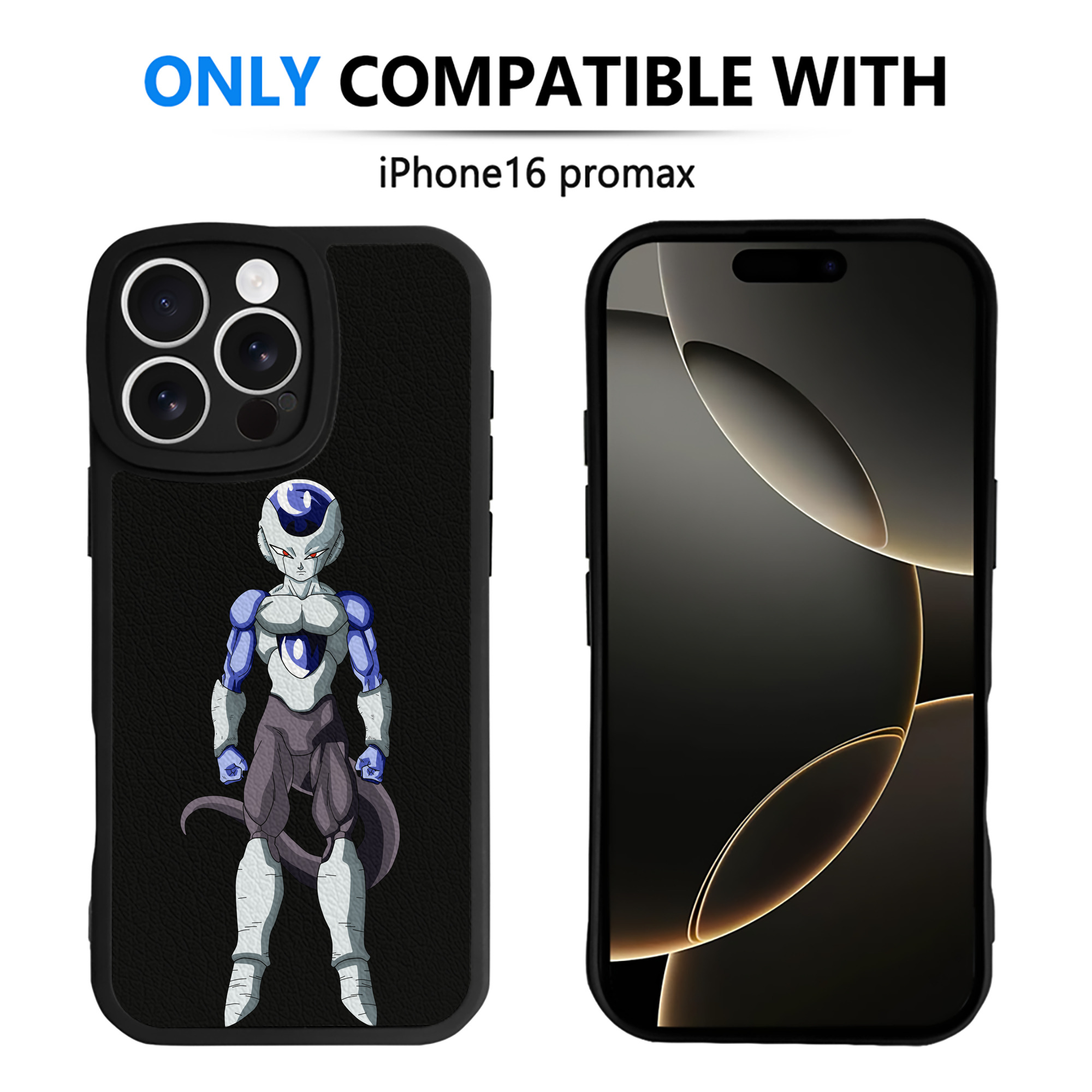 （画像用） ドラゴンボール フリーザ DRAGON BALL Frieza 【iPhone 16シリーズ対応】シリコンスマホケース（レザー調） 材質：シリコン